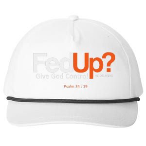 Fedup Give God Control Snapback Five-Panel Rope Hat