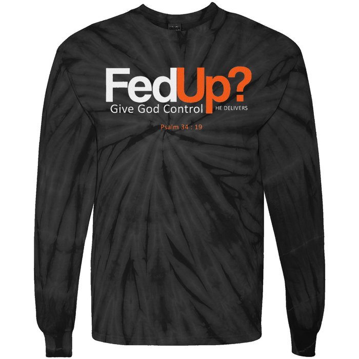 Fedup Give God Control Tie-Dye Long Sleeve Shirt