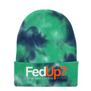 Fedup Give God Control Tie Dye 12in Knit Beanie