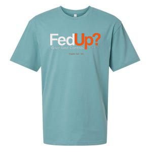 Fedup Give God Control Sueded Cloud Jersey T-Shirt