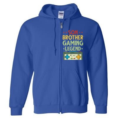 Funny Gaming Gamer Brother Video Game Gift Full Zip Hoodie