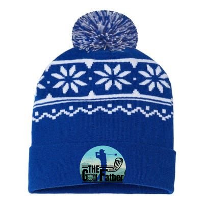 Funny Golf Graphic The Golf Father Fathers Day Golf Meaningful Gift USA-Made Snowflake Beanie