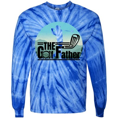 Funny Golf Graphic The Golf Father Fathers Day Golf Meaningful Gift Tie-Dye Long Sleeve Shirt