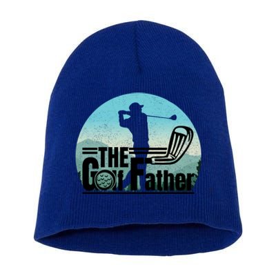 Funny Golf Graphic The Golf Father Fathers Day Golf Meaningful Gift Short Acrylic Beanie