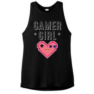 Funny Gamer Girl Gift Cute Video Games Player Women Cutens Ladies PosiCharge Tri-Blend Wicking Tank