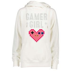 Funny Gamer Girl Gift Cute Video Games Player Women Cutens Womens Funnel Neck Pullover Hood