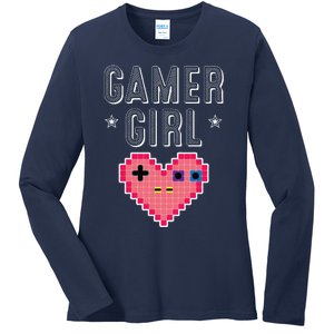 Funny Gamer Girl Gift Cute Video Games Player Women Cutens Ladies Long Sleeve Shirt