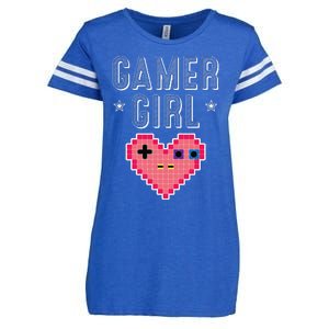 Funny Gamer Girl Gift Cute Video Games Player Women Cutens Enza Ladies Jersey Football T-Shirt