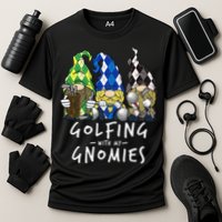 funny Golf Gnomes Golfing with My Gnomies for Golfer Cooling Performance Crew T-Shirt