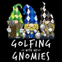 funny Golf Gnomes Golfing with My Gnomies for Golfer Cooling Performance Crew T-Shirt