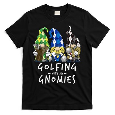 funny Golf Gnomes Golfing with My Gnomies for Golfer T-Shirt
