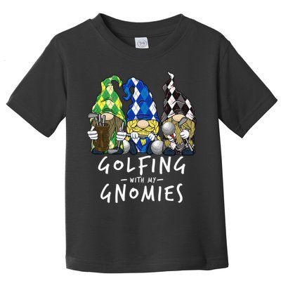 funny Golf Gnomes Golfing with My Gnomies for Golfer Toddler T-Shirt