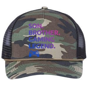 Funny Gaming Gamer Brother Video Game Meaningful Gift Retro Rope Trucker Hat Cap