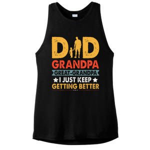 Funny Great Grandpa For Fathers Day Dad From Son Daughter Ladies PosiCharge Tri-Blend Wicking Tank