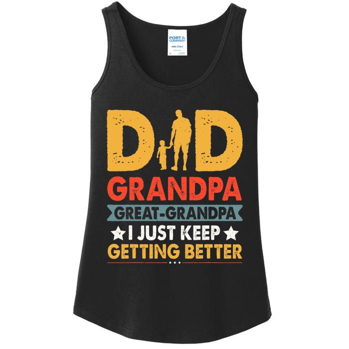 Funny Great Grandpa For Fathers Day Dad From Son Daughter Ladies Essential Tank