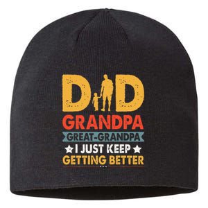 Funny Great Grandpa For Fathers Day Dad From Son Daughter Sustainable Beanie