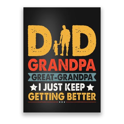 Funny Great Grandpa For Fathers Day Dad From Son Daughter Poster