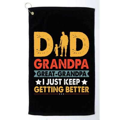 Funny Great Grandpa For Fathers Day Dad From Son Daughter Golf Towel