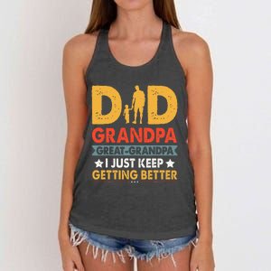 Funny Great Grandpa For Fathers Day Dad From Son Daughter Women's Knotted Racerback Tank