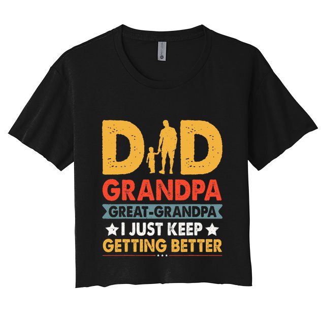 Funny Great Grandpa For Fathers Day Dad From Son Daughter Crop Top