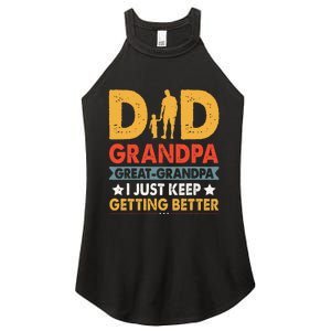 Funny Great Grandpa For Fathers Day Dad From Son Daughter Women's Perfect Tri Rocker Tank