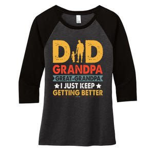 Funny Great Grandpa For Fathers Day Dad From Son Daughter Women's Tri-Blend 3/4-Sleeve Raglan Shirt