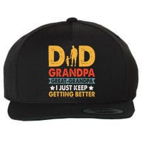 Funny Great Grandpa For Fathers Day Dad From Son Daughter Wool Snapback Cap