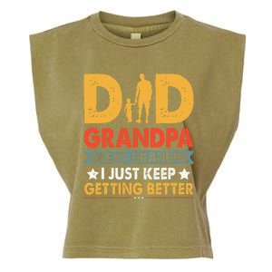 Funny Great Grandpa For Fathers Day Dad From Son Daughter Garment-Dyed Women's Muscle Tee