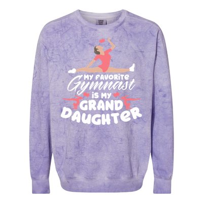 Favorite Gymnast Granddaughter Gymnastics Grandma Cute Gift Colorblast Crewneck Sweatshirt