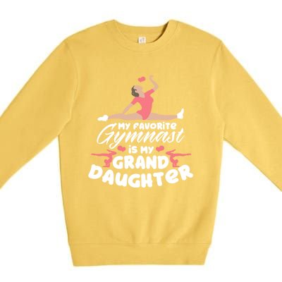 Favorite Gymnast Granddaughter Gymnastics Grandma Cute Gift Premium Crewneck Sweatshirt