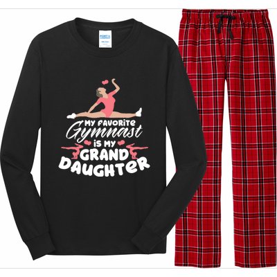 Favorite Gymnast Granddaughter Gymnastics Grandma Cute Gift Long Sleeve Pajama Set