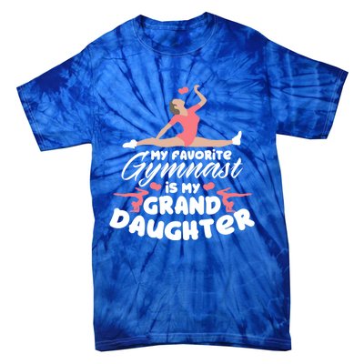 Favorite Gymnast Granddaughter Gymnastics Grandma Cute Gift Tie-Dye T-Shirt