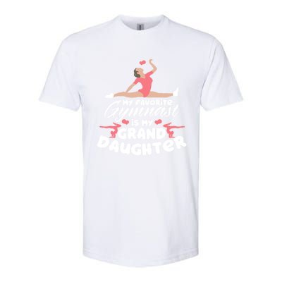 Favorite Gymnast Granddaughter Gymnastics Grandma Cute Gift Softstyle CVC T-Shirt