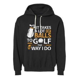 Funny Golf Golfer Golf Lover Gag Tees for Dad Garment-Dyed Fleece Hoodie