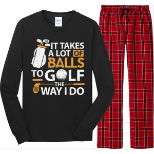 Funny Golf Golfer Golf Lover Gag Tees for Dad Long Sleeve Pajama Set