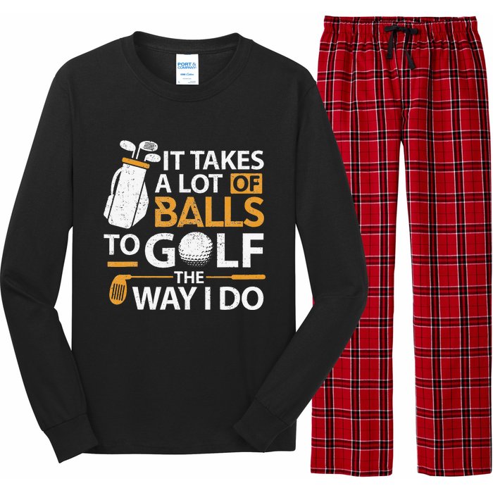 Funny Golf Golfer Golf Lover Gag Tees for Dad Long Sleeve Pajama Set