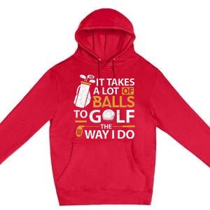 Funny Golf Golfer Golf Lover Gag Tees for Dad Premium Pullover Hoodie