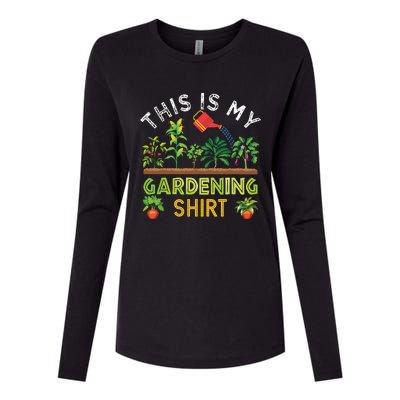 Funny Gardener Gift Plants Lover This Is My Gardening Womens Cotton Relaxed Long Sleeve T-Shirt