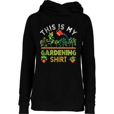 Funny Gardener Gift Plants Lover This Is My Gardening Womens Funnel Neck Pullover Hood