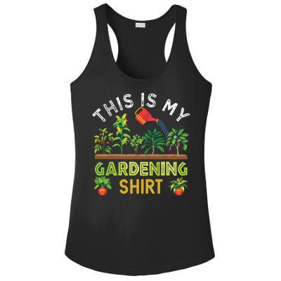 Funny Gardener Gift Plants Lover This Is My Gardening Ladies PosiCharge Competitor Racerback Tank