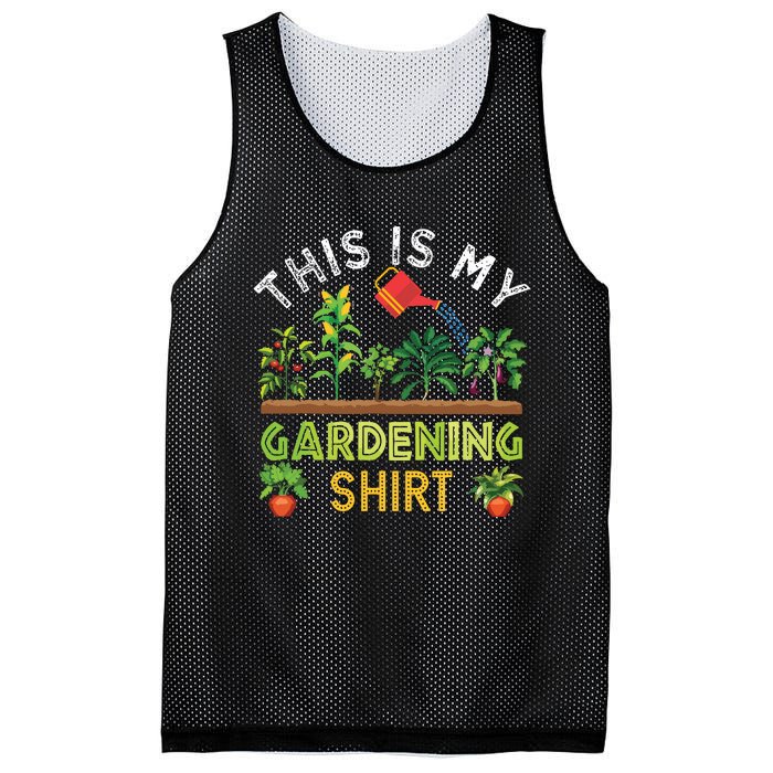 Funny Gardener Gift Plants Lover This Is My Gardening Mesh Reversible Basketball Jersey Tank