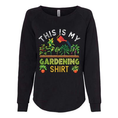 Funny Gardener Gift Plants Lover This Is My Gardening Womens California Wash Sweatshirt