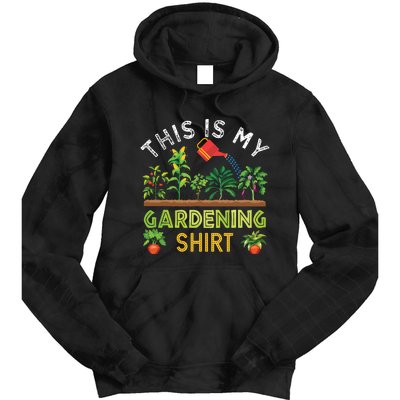 Funny Gardener Gift Plants Lover This Is My Gardening Tie Dye Hoodie