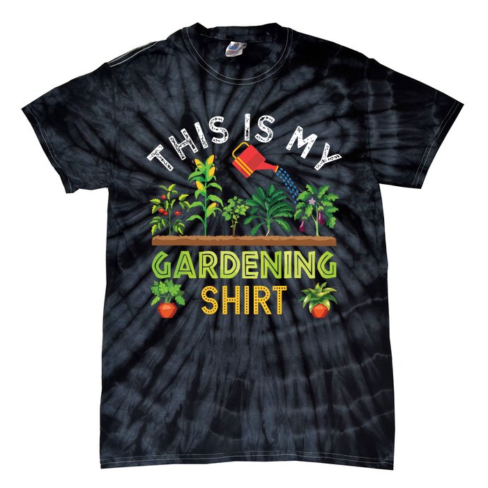 Funny Gardener Gift Plants Lover This Is My Gardening Tie-Dye T-Shirt