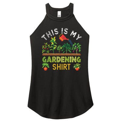 Funny Gardener Gift Plants Lover This Is My Gardening Women's Perfect Tri Rocker Tank