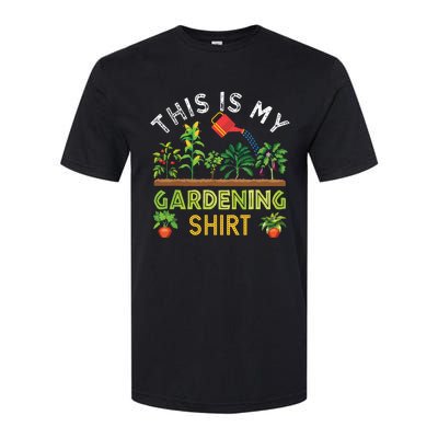 Funny Gardener Gift Plants Lover This Is My Gardening Softstyle® CVC T-Shirt