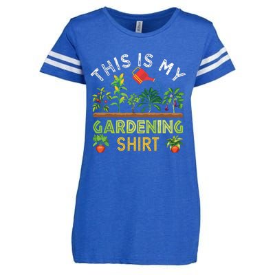 Funny Gardener Gift Plants Lover This Is My Gardening Enza Ladies Jersey Football T-Shirt