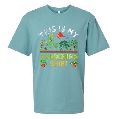 Funny Gardener Gift Plants Lover This Is My Gardening Sueded Cloud Jersey T-Shirt