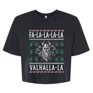 Facool Giftlacool Giftlacool Giftla Valhallacool Giftla Viking God Ugly Christma Bella+Canvas Jersey Crop Tee