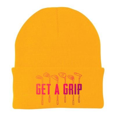 Funny Golfer Golfing Golf Get A Grip Golf Gift Knit Cap Winter Beanie